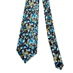 AESOP Novelty Necktie Football Player Print Korean‎ Silk Menswear